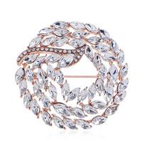 Kūrybiška kristalinė geometrinė apskritimo segė su deimantais, išskirtinė mada, elegancija, temperamentas, drabužių segtukas balta