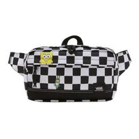 Vans SpongeBob, Collaboration Nylon Sling Bag, Fanny Pack Unisex Black White Vans VN0A4RWYQ7Y juoda balta spalva