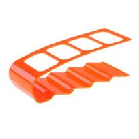 Yousheng Remote Control Storage Rack with 4 Slots Heavy Duty Plastic Anti-slip Multi-purpose TV Air Conditioner Remote Stand Holder Desktop Organizer tamsiai oranžinės spalvos