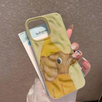 Clear Anti-yellow Dog in hat Fresh Phone Case For iPhone Pro Max 14 11 Air 13 Plus 17 12 15 16 Cover iphone 17 žalia