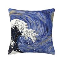 Nordic Lrises Vincent Van Gogh Sofa Cushion Cover Polyester Art Flowers Painting Pillow Case Bedroom Decoration 30x30cm 12x12in gray