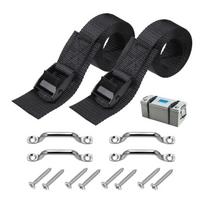 Strong Ratchets Straps with Protective Pad Not Slip Cams Lock Tie Downs for Safely Securing Batteries & Coolers 1