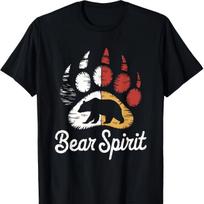 Indigenous Bear Spirit TShirt 100 Cotton ONeck Short Sleeve Summer Casual Mens Tshirt Streetwear S