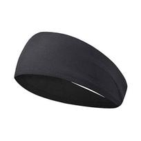 Vyriška sportinė galvos juosta, drėgmę sugerianti plati treniruočių galvos juosta Greitai džiūstanti vienspalvė bėgimo dviračių sportinė galvos juosta juoda