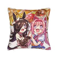 Pillow Cover Haru Urara Umamusume Vintage Pillow Case For Living Room Bed Chair Pillowcases Peach skin 18*18(CM)-1Pcs