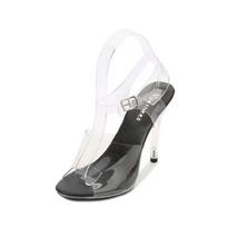2025 new 35-43 sexy super high heels 11CM high nightclub transparent sandals sexy shoes plus size shoes 34