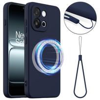 For OnePlus Nord 6 / Nord CE6 / Turbo 6 5G Shockproof Silicone Magnetic Phone Case mėlyna
