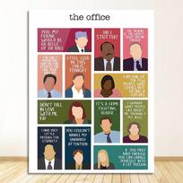 Poster Wall Art Canvas Painting The Office Fans Gifts Motivational Movie Quote Prints Wall Decor The Office TV Show Characters 21cm×30cm NoFrame