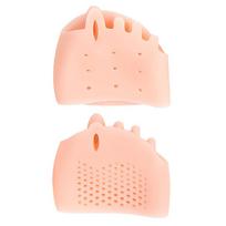 2pcs Silicone Metatarsal Pads Toe Separator Hallux Valgus Corrector Finger Bunion Orthotics Massage Forefoot Socks Foot Care Too rožinė