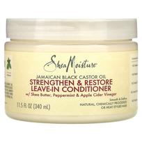 SheaMoisture, Jamaikos juodųjų ricinų aliejus, Stiprinantis ir atkuriantis nenuplaunamas kondicionierius, 11 oz (312 g)