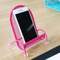 Universal Rose Red Mobile Phone Holder - Cute Desktop Stand and Bedside Bracket rožinė raudona spalva