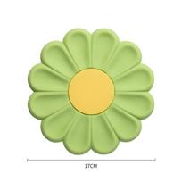 Daisy Shape silikoninis padėkliukas virtuvės stalo karščiui atsparus nuo nuplikimo kilimėlio puodelis stalo reikmenys padėkliukas stalo apdaila žalia