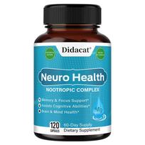 Neuro Health Magnesium 120 Capsules Nootropic Complex for Memory and Focus Support 120PCS