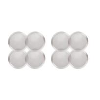 A84X-8-Pack Reusable Stainless Steel Filters For Aeropress Coffee Makers sidabras