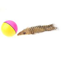 Ferret Random Weasel Toy Rolling Animal Beaver Cat Moving Toys Chaser Play Weasel Toy Puppy Alive Ball Jump Pet Mice New Dog multi