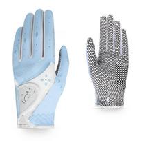 Breathable PU Leather Golf Mittens Wear Resistant Full Finger Golf Gloves  Golf Training 17 raudona