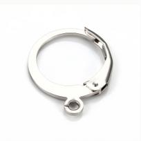 10/20pcs Hypoallergenic Earring Hooks Back Stainless Steel France Lever Earwire Round Hoop Ear Wire for Jewelry Making Finding