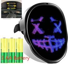 New Led Mask with APP Bluetooth Programmable,Ultra-light-thin Led Digital Light Up Face Mask for Halloween Rave Masquerade