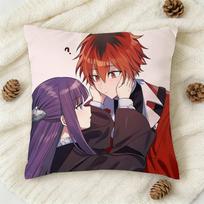 New S-Stark X Fern Anime Fan Art Double-Sided Printed Square Decorative Cushion Cover For Sofa Living Room Home Decor Peach skin 18*18(CM)-1Pcs