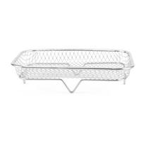 Stainless Steel Grill Basket Air Fryer Rack Stackable Grilling Rack Non Stick Food Tray Multipurpose Drain Basket Kitchen Tools