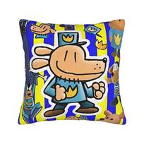 Dog Man Dogman And Friend Micro Pillow Cover Kawaii Pillow Case For Sofa Home Decoration Print Pillowcases Gift Idea Peach skin 18*18(CM)-1Pcs