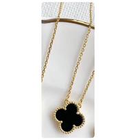 15mm Four-Leaf Clover Necklace Titanium Steel Does Not Lose Colour Student Trend Pendant Fashion High-Grade Ladies Necklace juoda