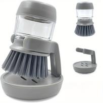 Muilo Dozatorius su Indų Šepetėliu, Laikiklis, Patvarus Plastikas, Daugkartinio Naudojimo, Kompaktiškas Dizainas Virtuvei, Vonios Kambariui, Namų Valymo Priemonė, Vonios Valiklis,