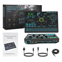 SX91 Sound Card USB Sound Mixer Professional Audio Mixing Console Amplifier for Live Sing PC Computer Laptop Cellphone juoda
