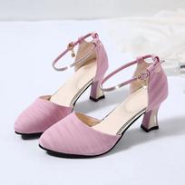 women sexy party night club white buckle strap stiletto heel shoes lady casual comfort spring & autumn office career pumps ga36 35
