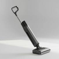 Smart Wireless Floor Washer & Mop: Automatic Self-Cleaning, Lie-Flat Design, No Hair Tangles, Drying & Sweeping pilka spalva/juoda