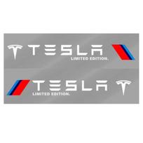 ZTFT9 Automobilio Kėbulo Dekoravimo Lipdukai Durų Personalizuoti Sportiški Lipdukai Tesla Model 3 X S 2016-2020 Model Y Logotipo Lipdukai TM3 TMX Lipdukas balta