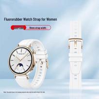 18MM Fluoro gumos dirželis Huawei Watch GT4/GT5 Moteriškam 41MM Aukštos kokybės ciferblatui 18MM