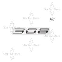 HRUC6 Metal For New Peugeot 308 208 508 Logo Badge 3D Stickers Fender Emblem Decal Auto Accessories Letter Decoration Car Styling