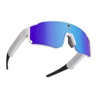 New 4K Polarized Sunglasses AI Smart HD 800W Camera Bluetooth Call Music Playback Translation Cycling Anti Glare Driving UV400 IP54 Waterproof Goggles mėlyna