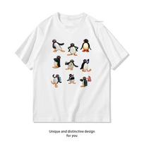 Pingu mood Classic Shirt Summer Woman Man Casual Breathable Printed Tshirt fashion Oneck S3XL Tops Shortsleev S