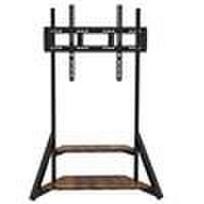 40-100 Inch Large Mobile Floor TV Stand on Wheels  Wood Shelf Base U-Z1188