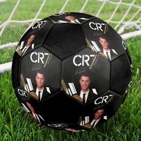 CR7 futbolo žvaigždės spaudinio dydis 5 futbolo kamuolys, spalvingas, tinkamas visoms amžiaus grupėms, mašininiu būdu susiūtas, PVC medžiaga, varžybų klasės, patvarus ir atšokantis