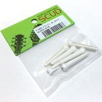 SCUD Acoustic Guitar Bridge Dotted Pins, White, F-0008, Plastic, [np]