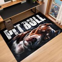 Artistic Pitbull Dog Print Door Mat, Heavy Duty Non-Slip Welcome Rug, Washable Indoor Outdoor Decor Carpet for Kitchen Bedroom 40x60cm