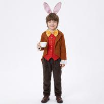 Children's Rabbit Costume Set Includes Jacket Vest Pants Bow Tie and Headband Suitable for Stage Performance Role Play Unisex Outfit 120 ruda