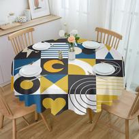 Linijinės spalvos blokas Retro apvali staltiesė vandeniui atsparus stalo užvalkalas, skirtas vestuvių vakarėliui dekoruoti Valgomojo stalo užvalkalas 4pcs 33x48 Table mat