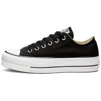 Converse All Star Lift Platform Low Top Canvas Shoes Women's Black and White 40