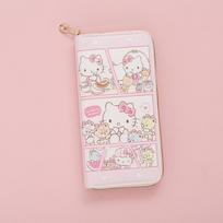 Fresh Japanese cute kitten lady wallet girls wallet long zipper texture student card bag new 19.5*10.5*2.5