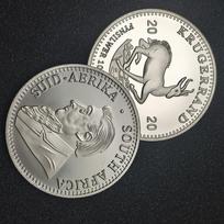 Pietų Afrikos Kruger sidabrinė moneta, Proginė moneta, Sidabru dengtas proginis medalis, Moneta, 2024, 2022, 2020, Kalėdinė dovana, Smulkūs dovanėlės į kojinę