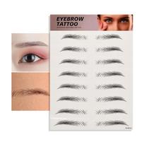 Tatuiruojami antakių lipdukai Vandeniui atsparūs Nuolatiniai Antakiai 3D Imituojantys Plaukelius Autentiški Antakiai Ilgai Išlaikantis Makiažo Įrankis gray
