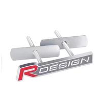Automobilio 3D Metalinis RDESIGN Logotipo Ženklelis Lipdukas Automobilio Priekinės Grotelės Bagažinė Automobilio Kėbulo Emblemos Lipdukai Priedai V40 V50 S40 S80 XC60 S90 Grille raudona