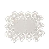 White Lace Placemat, Foldable Soft Anti-Wrinkle Table Mat, Heat Resistant Non-Yellowing Durable Dining Table Protector for Home Decor A