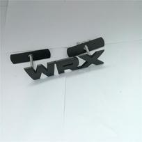 RFM2  1 PCS ABS WRX Front Grille Emblem Grill Badge For Subaru Legacy Forester Rally WRX WRC Impreza Car Styling matinė juoda spalva