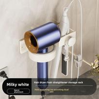 Bathroom Hair Straightener Storage Hair Dryer Holder Wall Mounted Holder Hair Tool Organizer Adhesive Toilet Blower Holder