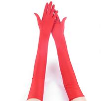 Summer Thin Spandex Long Gloves 55cm Extended Length Sun Protection Gloves for Cycling Driving Wedding Decoration Gloves one size